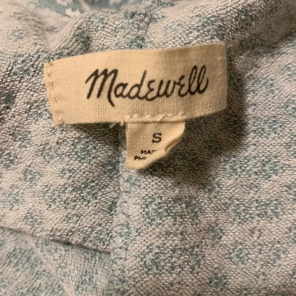 MADEWELL NWOT Jacquard Peekaboo Back Crop Tank in Faded Shale - Picture 5 of 8